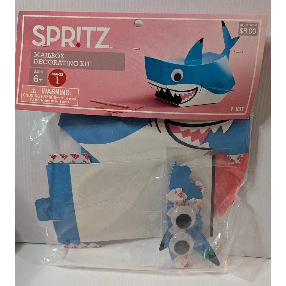 Spritz Shark Mailbox Decorating Kit 1 Count